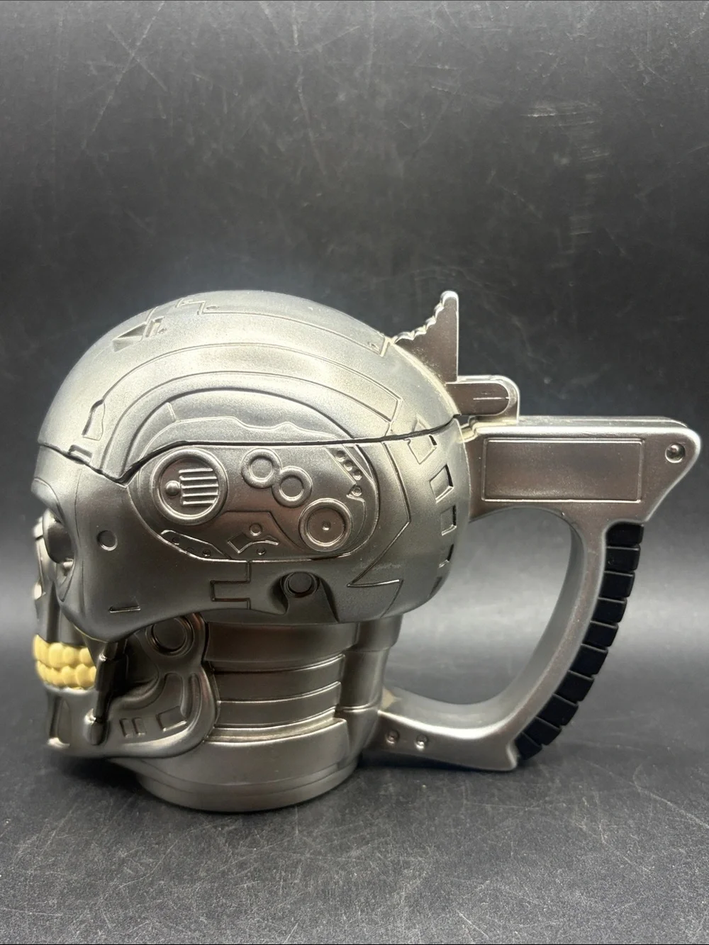 Universal Studios Terminator T-800 Face Silver Tone Collectible Cup Lidded Mug